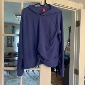 Eastern Mountain Sports Blue Twist-Front Hoodie